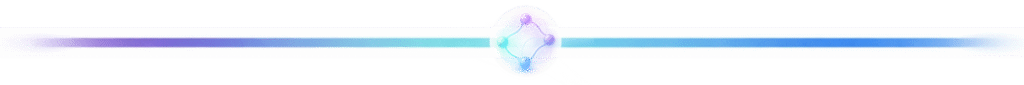 Divider with a Purple to blue gradient colour and an icon showing connected dots